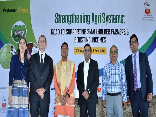 Kathleen McLaughlin of Walmart Foundation (left) at the event on Tuesday in New Delhi