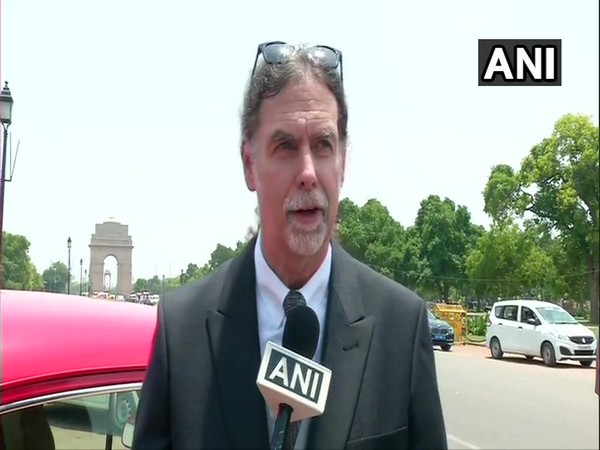 German Ambassador to India Walter J Lindner speaking to ANI on Tuesday. Photo/ANI