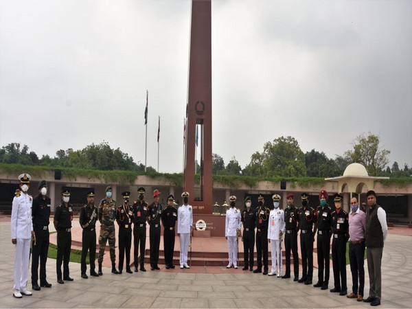 A silent wreath was laid at National War Memorial on Wednesday by Colonel Santosh Babu's coursemates and friends.