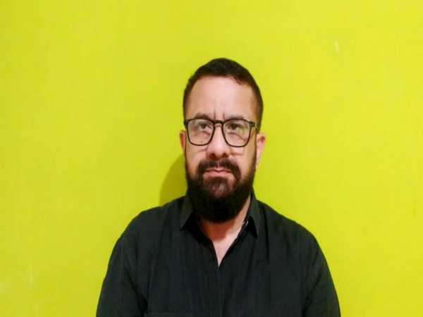 Former Shia Waqf Board Chairman Wasim Rizvi delivers a video message on Monday. Photo/ANI