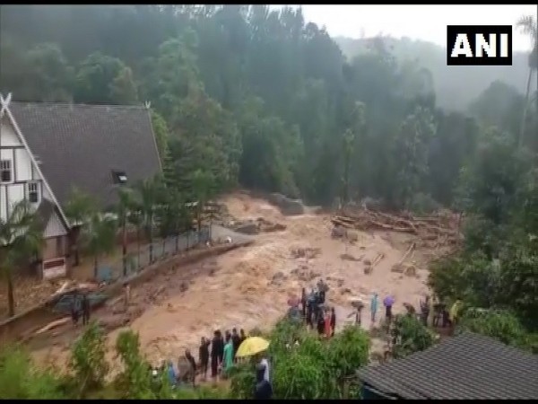 Rain and landslide disrupt the normal life of people in Kurichiyarmala area of Wayanad, Kerala on Friday.
