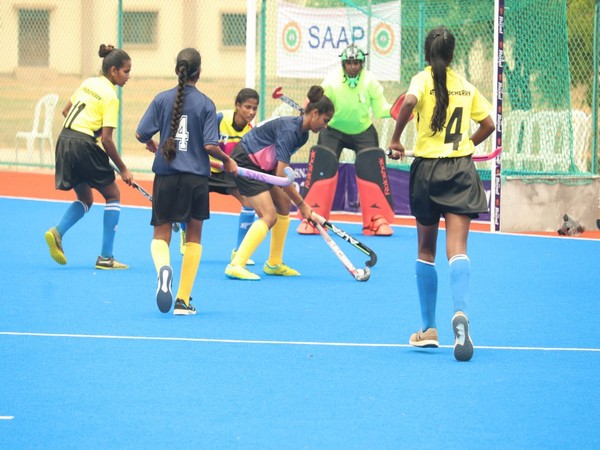 Players in action during 12th Hockey India Junior Women National Championship (Image: HI)