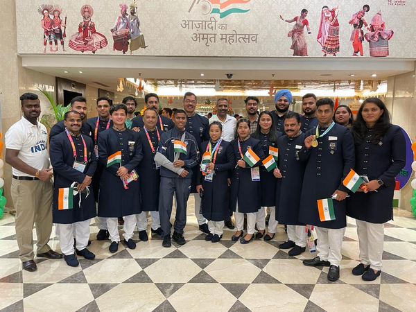 India's weightlifting contingent of CWG 2022 (Image: SAI Media)