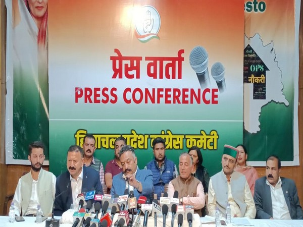 A visual from the press conference addressed by Rohit Thakur (Photo/ANI)