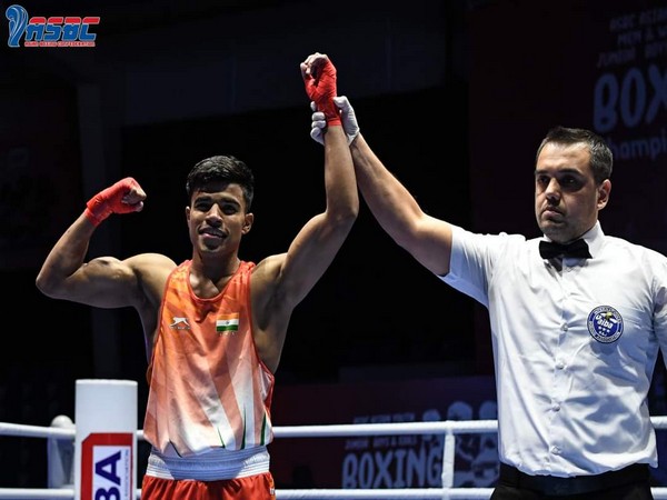 Indian boxer Vanshaj after winning SF bout of Asian Youth & Junior Boxing Championships (Image: BFI)