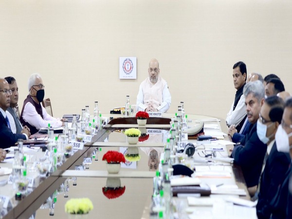 Amit Shah chairing National Security Strategies Conference in Delhi on Monday.