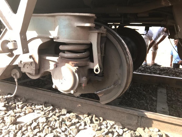 Dismantled train tyre