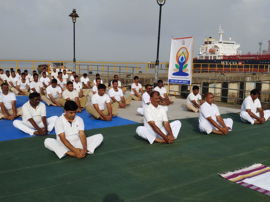CISF personnel performing yoga (File photo)