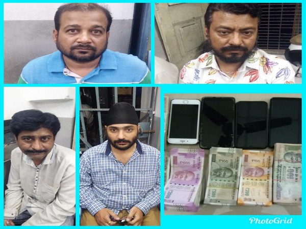 Four accused and their possessions at the time of arrest (photo/ANI) 