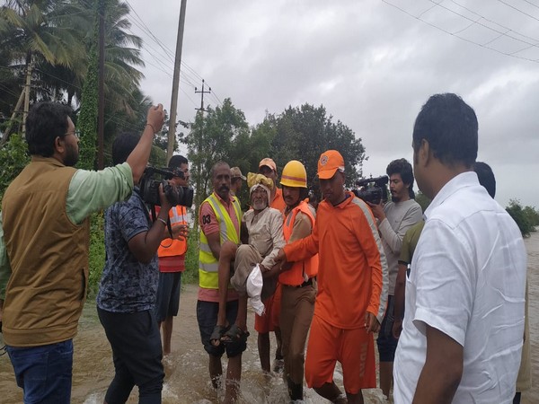  The family was stranded in a village school.