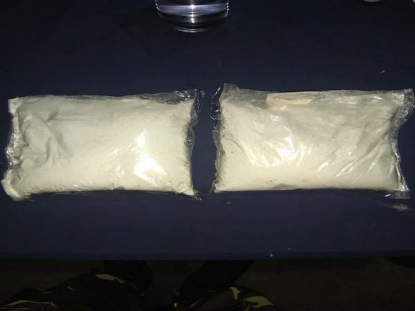 SSB seized 750 grams of brown sugar from two men in Siliguri in West Bengal on Saturday. Photo/ANI