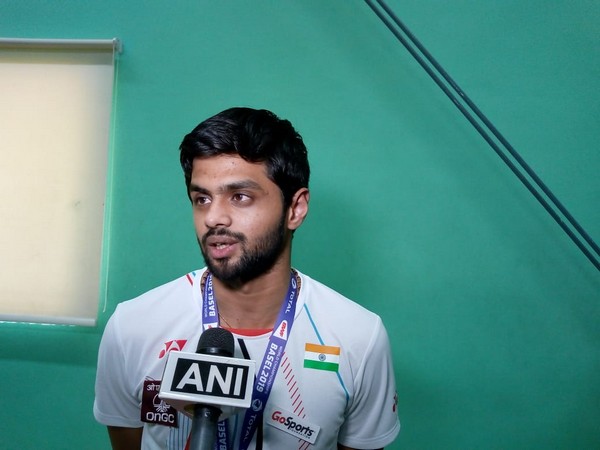 Indian shuttler B Sai Praneeth speaking to ANI in Hyderabad on Tuesday. Photo/ANI 