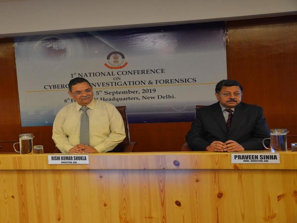 Central Bureau of Investigation Director RK Shukla at the agency headquarters on Wednesday during the conference. Photo/ANI