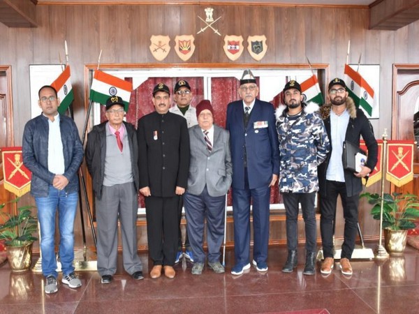 Army veterans at Sherathang War Memorial near Natu La in Sikkim on Thursday.