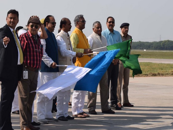 Uttarakhand Chief Minister on Friday flagged off Hindon-Pithoragarh flight from Hindon Aiport in Uttar Pradesh. Photo/ANI