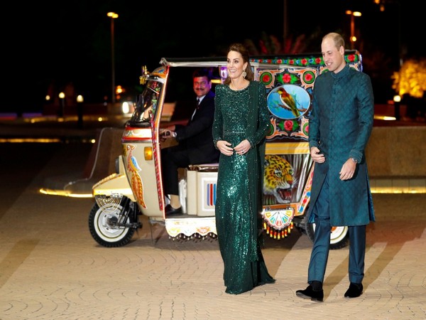 Duke and Duchess of Cambridge, Prince William and Kate Middleton arrive for dinner by rickshaw