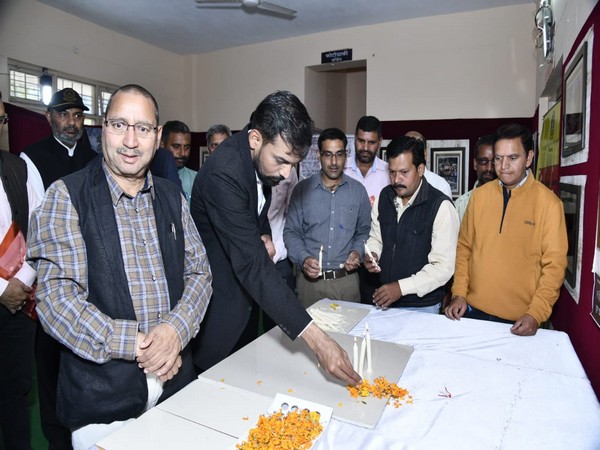 Gangotri MLA Gopal Singh Rawat paid tribute to the deceased in the 1991 earthquake in Uttarakhand on Sunday. Photo/ANI
