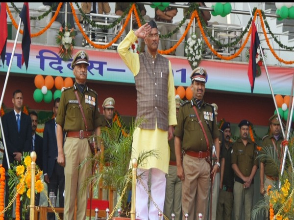 Uttrakhand CM Trivendra Singh Rawat attends ceremonial parade at Police Line, Dehradun
