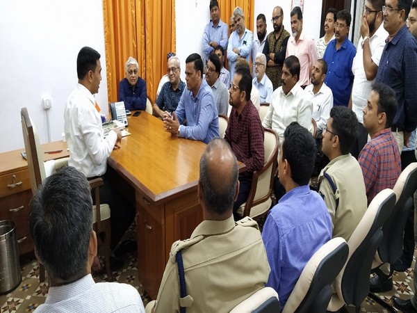 Goa Chief Minister Pramod Sawant with members of Muslim community in Panaji.