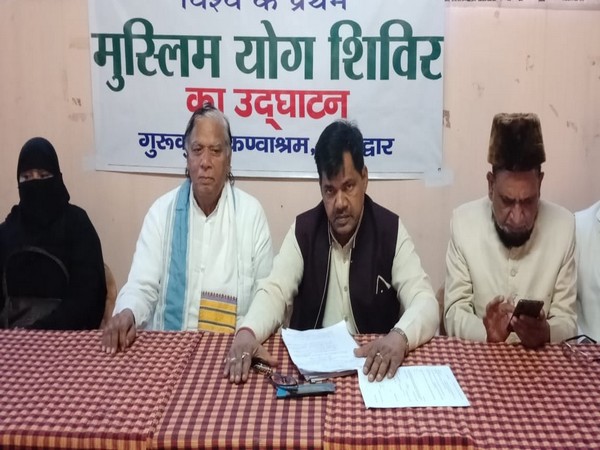 The decision to hold Muslim Yoga camp was announced at a press conference in Kotdwar, Uttarakhand, on Sunday. Photo/ANI