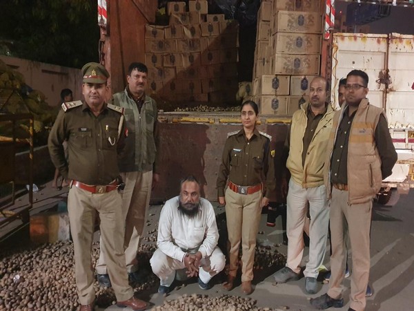 The accused with the Sahibabad police on Sunday