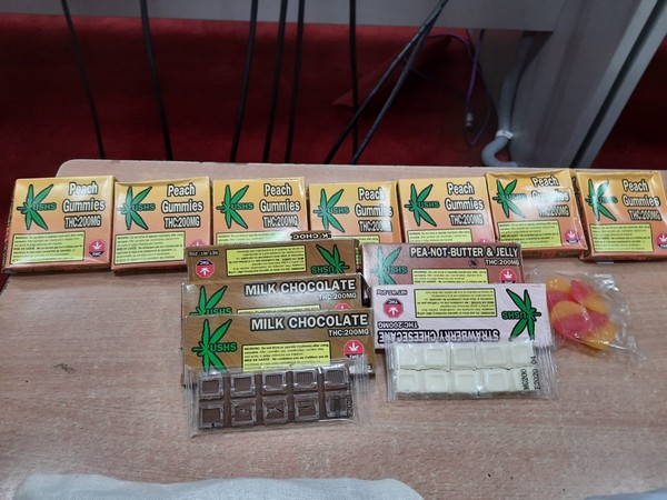 The seized items displayed by the City Crime Branch of Bangalore in Karnataka on Thursday. Photo/ANI