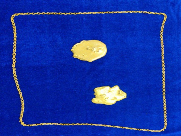 The seized gold from the Chennai airport by the customs on Monday. Photo/ANI