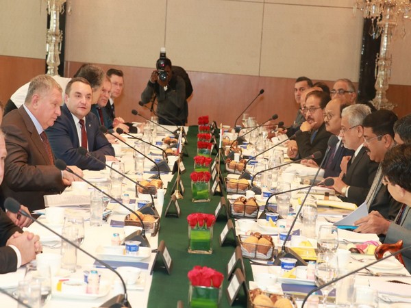 Minister of Petroleum and Natural Gas and Steel Dharmendra Pradhan hold a delegation level talks with Mr. Igor Sechin, CEO Rosneft, on Wednesday