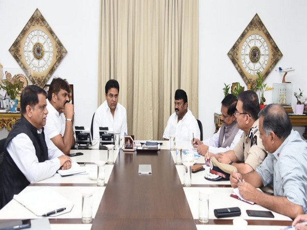 IT Minister KTR reviews third metro corridor in Hyderabad. Photo/ANI