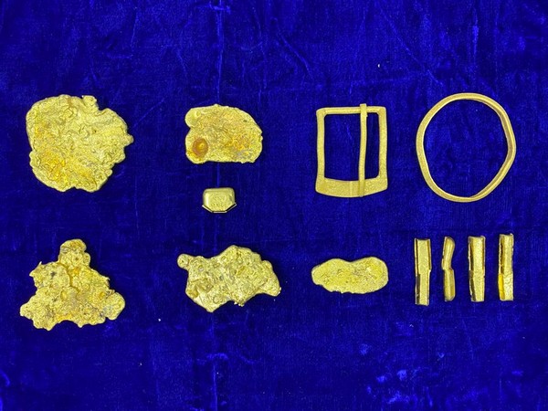 A visual of the gold seized at Chennai Airport. Photo/ANI
