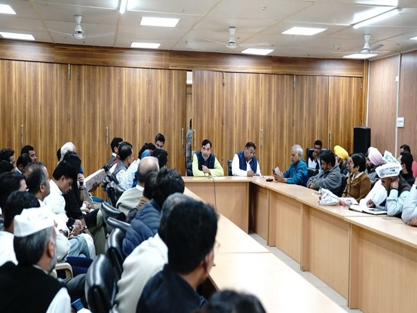 Aam Aadmi Party (AAP) leader and Delhi Minister Gopal Rai convened the meeting of party office bearers on Sunday in New Delhi. Photo/ANI
