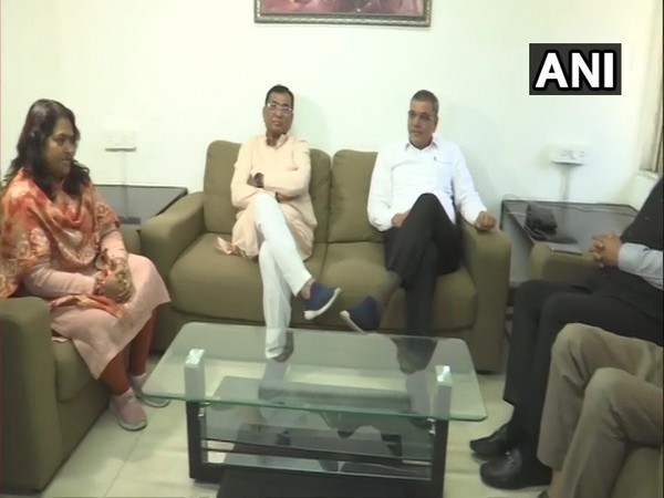 eeting of Donald Trump Nagrik Abhinandan  Samiti, the organiser of 'Namaste Trump' event, being held in Ahmedabad [Photo/ANI]