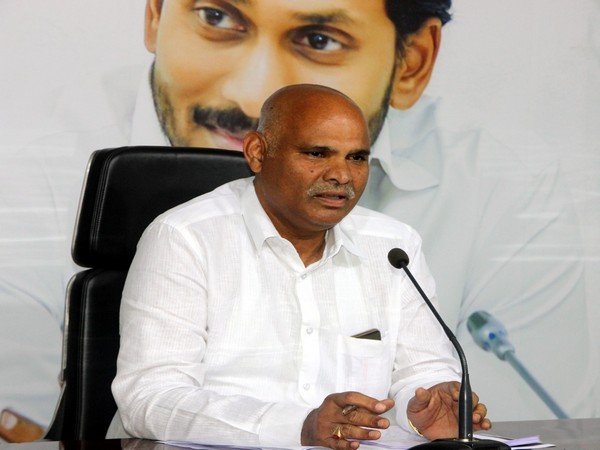 YSRCP MLA K Parthasarathy speaking at a press conference on Thursday. Photo/ANI