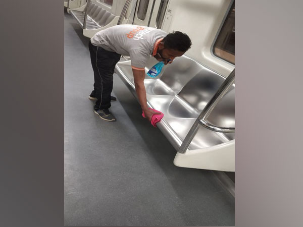 Delhi Metro Rail Corporation (DMRC) has intensified the practice of cleaning all its trains in the wake of a recent coronavirus outbreak. (Image courtesy: DMRC)