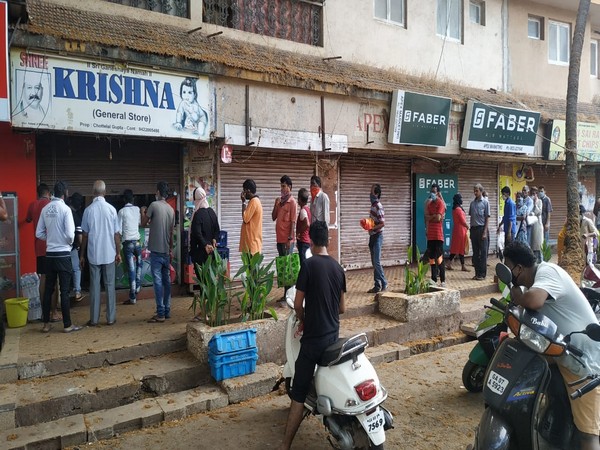 People practice social distancing amid coronavirus outbreak  in Goa. Photo/ANI
