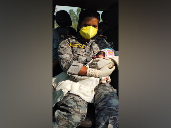 A newborn girl found in trash in Indore. 