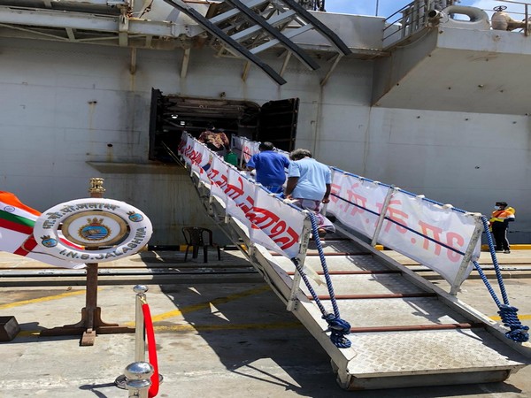 The ship is expected to arrive in Tuticorin on Tuesday.