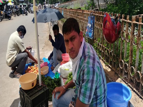 Actor Kartika Sahoo selling vegetables in Rasulgad
