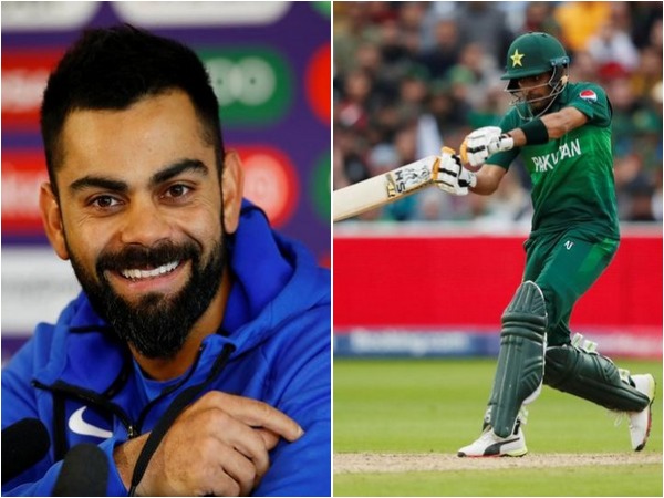 Virat Kohli (L) and Babar Azam (R)