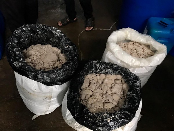 Drugs and raw material worth Rs 97 crores in Hyderabad. (Photo/ANI)