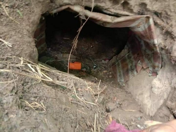 A terrorist hideout busted in Awantipore town of Jammu and Kashmir on Friday.