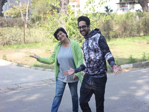 Actor Ayushmann Khurrana with his college professor