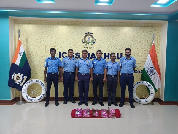 Indian Coast Guard recover narcotics near Jakhau Harbour (Photo/ANI)