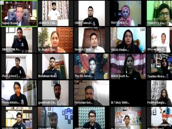 Sajeeb Wazed Joy, son of Bangladesh PM Sheikh Hasina, announcing the names of the awardees of Joy Bangla Youth Award through a virtual ceremony.