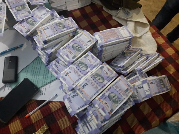 The seized bundle of notes. 