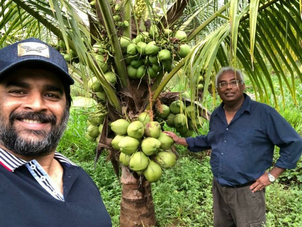 Actor R Madhavan at the site of his eco-friendly project.