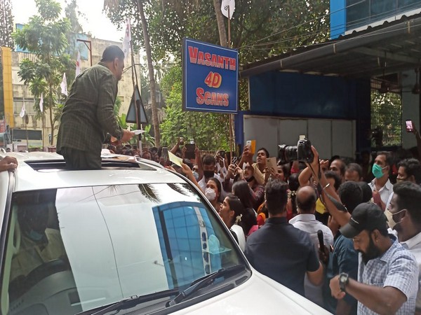 Kamal Haasan's roadshow in Kanyakumari on Wednesday. (Photo/ANI)