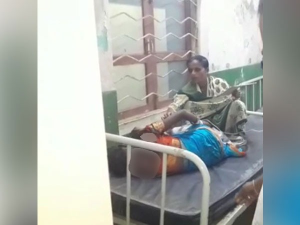 The victim at the hospital. 