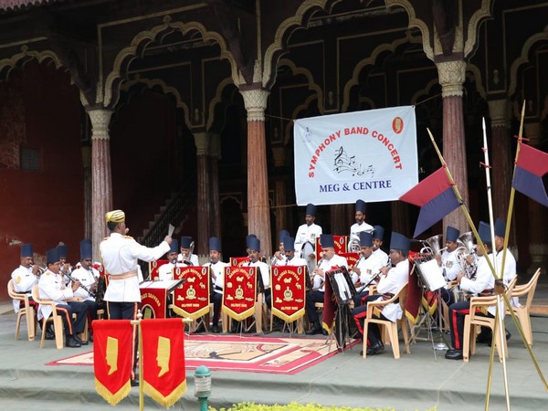 Madras Sappers Military band performing live at Tipu Sultan Palace. (Photo/ANI)