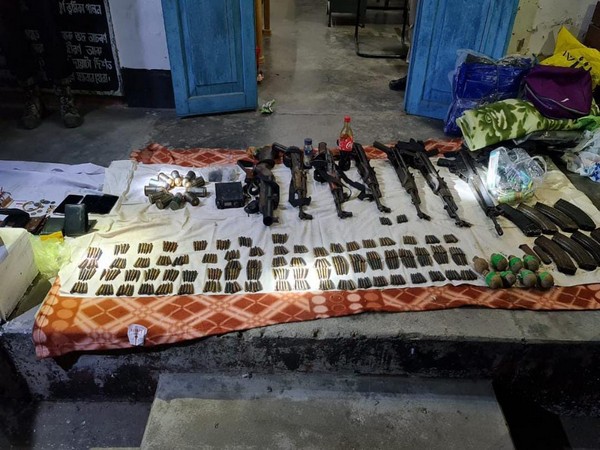 Recovered arms and ammunition by Assam Police